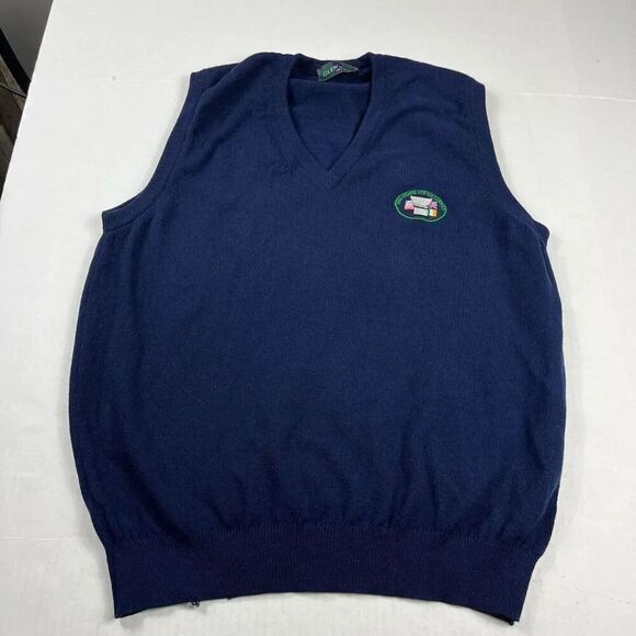 Glenmuir Other - Glenmuir 1891 Mens Lambswool Sweater Vest Blue Vintage Knit 1996 LARGE SCOTLAND